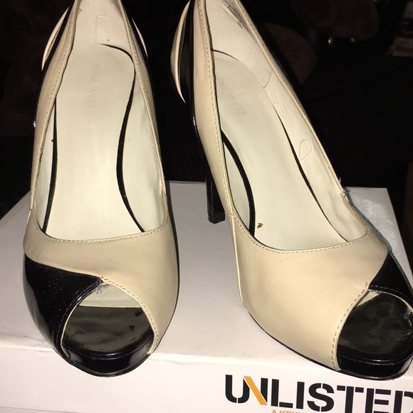 Nine West Tan and Black Heel - Picture 6 of 6